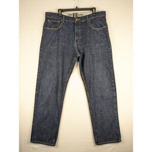 Tommy Hilfiger Jeans Mens 36x30 Classic Straight Dark Wash Denim 100% Cotton
